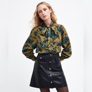Barbour Mustard and Teal Patterned Fabric